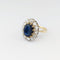 Bague 50 Bague marguerite en or jaune 18 carats au saphir et diamants 58 Facettes 32607