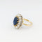 Bague 50 Bague marguerite en or jaune 18 carats au saphir et diamants 58 Facettes 32607
