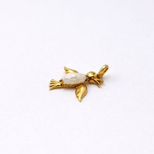 Pendentif Pendentif oiseau en or jaune 18 carats et perle baroque 58 Facettes 35466