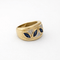 Bague 53 Bague bandeau en or jaune 18 carats saphirs marquise et diamants 58 Facettes 35362