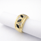 Bague 53 Bague bandeau en or jaune 18 carats saphirs marquise et diamants 58 Facettes 35362