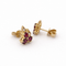 Boucles d'oreilles Boucles d’oreilles - Motif floral en or jaune 14 carats rubis et diamants 58 Facettes 35337