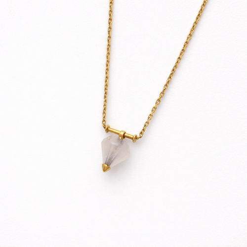 Collier Morgane Bello - Collier en or jaune 18 carats et quartz rose 58 Facettes 35308