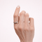 Bague 56 Bague entrelacée - Alliance en or jaune et or blanc 18 carats 58 Facettes 35220