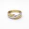 Bague 56 Bague entrelacée - Alliance en or jaune et or blanc 18 carats 58 Facettes 35220