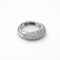 Bague 49 Alliance demi-jonc pavée de diamants en or blanc 18 carats 58 Facettes 35222