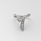 Bague 51 Bague solitaire contemporaine en or blanc 18 carats et diamants 58 Facettes 35218