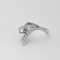 Bague 51 Bague solitaire contemporaine en or blanc 18 carats et diamants 58 Facettes 35218