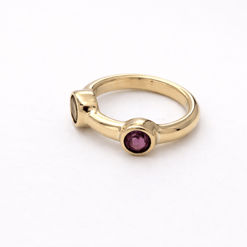 Bague 48 Bague toi et moi en or jaune 18 carats et tourmalines 58 Facettes 35212