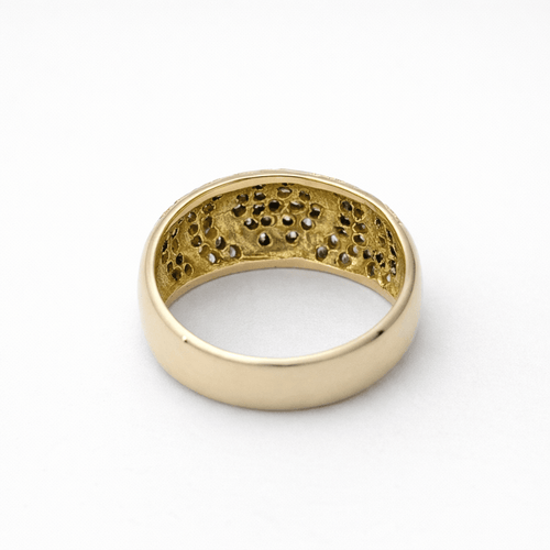 Bague 55 Bague dôme en or jaune 18 carats et diamants 58 Facettes 35214