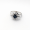 Bague 52 Bague fleur en or blanc 18 carats avec saphir et diamants 58 Facettes 35151