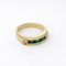Bague 55 Bague bandeau en or jaune 18 carats, émeraudes et diamants 58 Facettes 35149