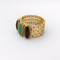 Bague 55 Bague ajourée en or jaune 18 carats avec grenats et calcédoine 58 Facettes 35139