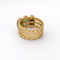 Bague 55 Bague ajourée en or jaune 18 carats avec grenats et calcédoine 58 Facettes 35139