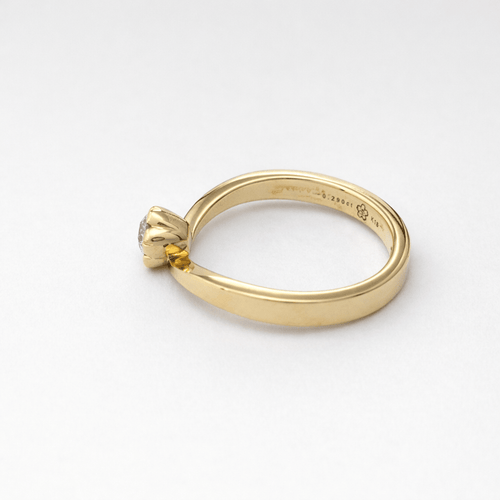 Bague 55 Bague solitaire en or jaune 18 carats et diamant 0,29 ct 58 Facettes 35141