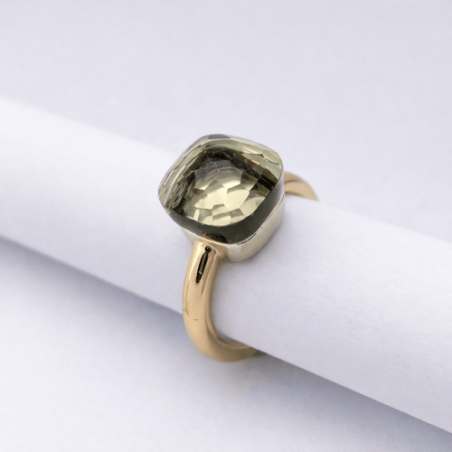 Bague 51 Pomellato Nudo - Bague en or rose 18 carats et quartz prasiolite 58 Facettes 35135