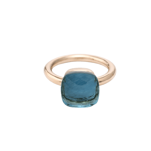 Bague 51 Pomellato Nudo - Bague en or jaune et topaze bleue 58 Facettes 35131