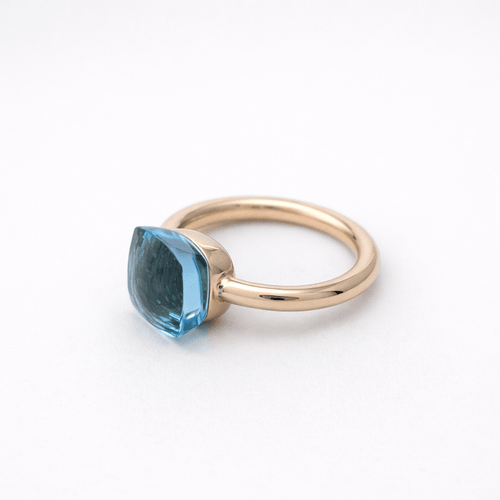 Bague 51 Pomellato Nudo - Bague en or jaune et topaze bleue 58 Facettes 35131