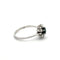 Bague Bague florale en or blanc 14K avec saphir et diamants 58 Facettes 50438