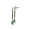 Boucles d'oreilles Boucles d'oreilles Art déco - Pendantes en platine, émeraude colombienne et diamants 58 Facettes 50441