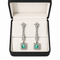 Boucles d'oreilles Boucles d'oreilles Art déco - Pendantes en platine, émeraude colombienne et diamants 58 Facettes 50441