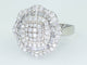 Bague 56 Bague entourage - Or blanc 14 ct et diamants naturels 1,92 ct 58 Facettes W102