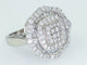 Bague 56 Bague entourage - Or blanc 14 ct et diamants naturels 1,92 ct 58 Facettes W102