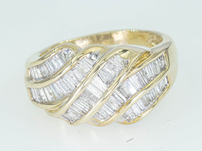 Bague 57 Bague entourage - Or jaune 14 ct et diamants 1,08 ct 58 Facettes AZ03
