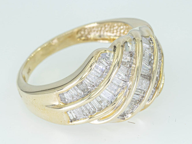 Bague 57 Bague entourage - Or jaune 14 ct et diamants 1,08 ct 58 Facettes AZ03