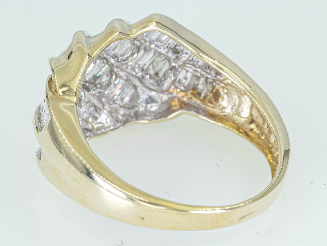 Bague 57 Bague entourage - Or jaune 14 ct et diamants 1,08 ct 58 Facettes AZ03