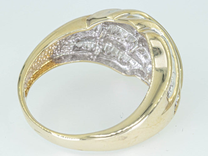 Bague 57 Bague entourage - Or jaune 14 ct et diamants 1,08 ct 58 Facettes AZ03