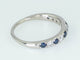 Bague 55 Bague entourage - Or blanc 14 ct avec diamants et saphir naturels 58 Facettes AR55