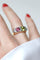 Bague 55 Bague en or jaune 18 ct péridot, tourmaline rose et diamants 58 Facettes