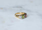 Bague 55 Bague en or jaune 18 ct péridot, tourmaline rose et diamants 58 Facettes