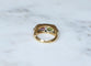 Bague 55 Bague en or jaune 18 ct péridot, tourmaline rose et diamants 58 Facettes