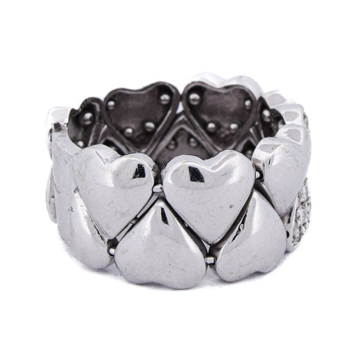Bague 53 Bague vintage en or blanc 18 ct avec diamants 58 Facettes AN432 (00519)