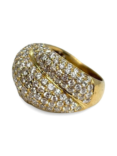 Bague 56 Bague en or jaune 18K sertie de diamants 5,16 ct 58 Facettes 1794