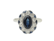 Bague 62 Pompadour - Bague saphir et diamants en or blanc 58 Facettes 33680