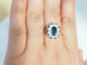 Bague 62 Bague Pompadour - Saphir 1,80 ct et diamants en or blanc 18 K 58 Facettes 33680
