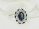 Bague 62 Bague Pompadour - Saphir 1,80 ct et diamants en or blanc 18 K 58 Facettes 33680