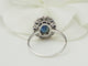 Bague 62 Bague Pompadour - Saphir 1,80 ct et diamants en or blanc 18 K 58 Facettes 33680
