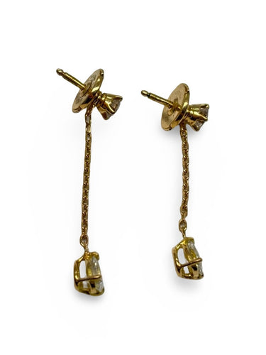 Boucles d'oreilles Boucles d’oreilles pendantes en or jaune 18K et diamants 0,94 ct 58 Facettes 1749