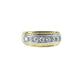 Bague 56 Bague jonc - Ligne de diamants taille ancienne en or 18 carats 58 Facettes AB698
