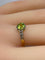 Bague 51 Bague en or jaune 18 carats au péridot et diamants 58 Facettes AB699