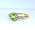 Bague 51 Bague en or jaune 18 carats au péridot et diamants 58 Facettes AB699