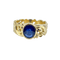 Bague 55 Bague en or jaune 18 carats avec saphir 58 Facettes AB701