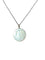 Pendentif Médaille Vierge en nacre et or blanc 18 carats, 26,5 mm 58 Facettes AB697