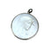 Pendentif Médaille Vierge en nacre et or blanc 18 carats, 26,5 mm 58 Facettes AB697