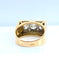 Bague 48 Bague Tank tête de chien en or 18 carats et platine, diamants 58 Facettes AB694