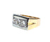 Bague 48 Bague Tank tête de chien en or 18 carats et platine, diamants 58 Facettes AB694